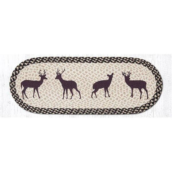 Capitol Importing Co Deer Silhouette Oval Patch Runner Rug, 13 x 36 in. 68-518DS